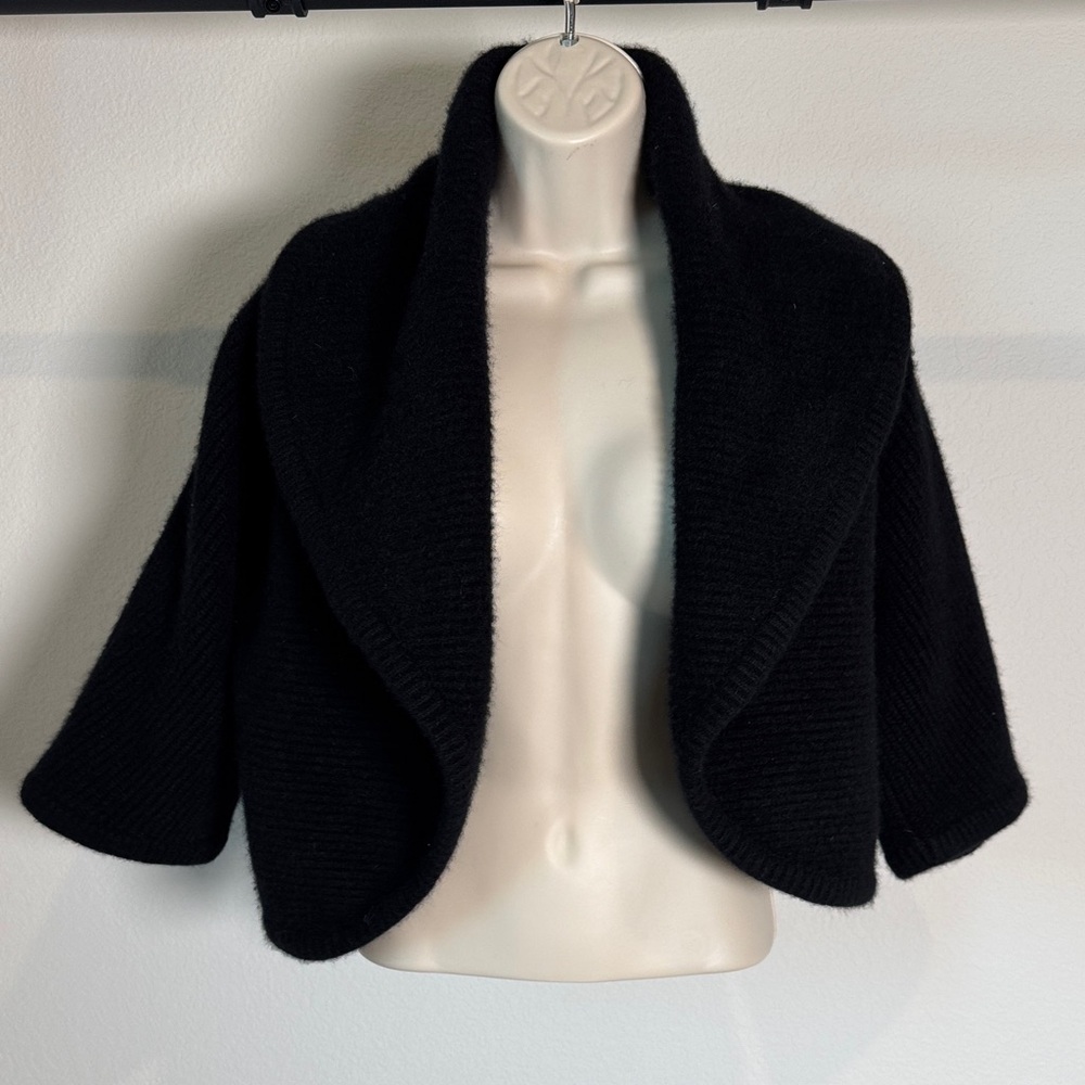 Vintage Celine Cashmere Knit Quarter Sleeve Bolero Cardigan